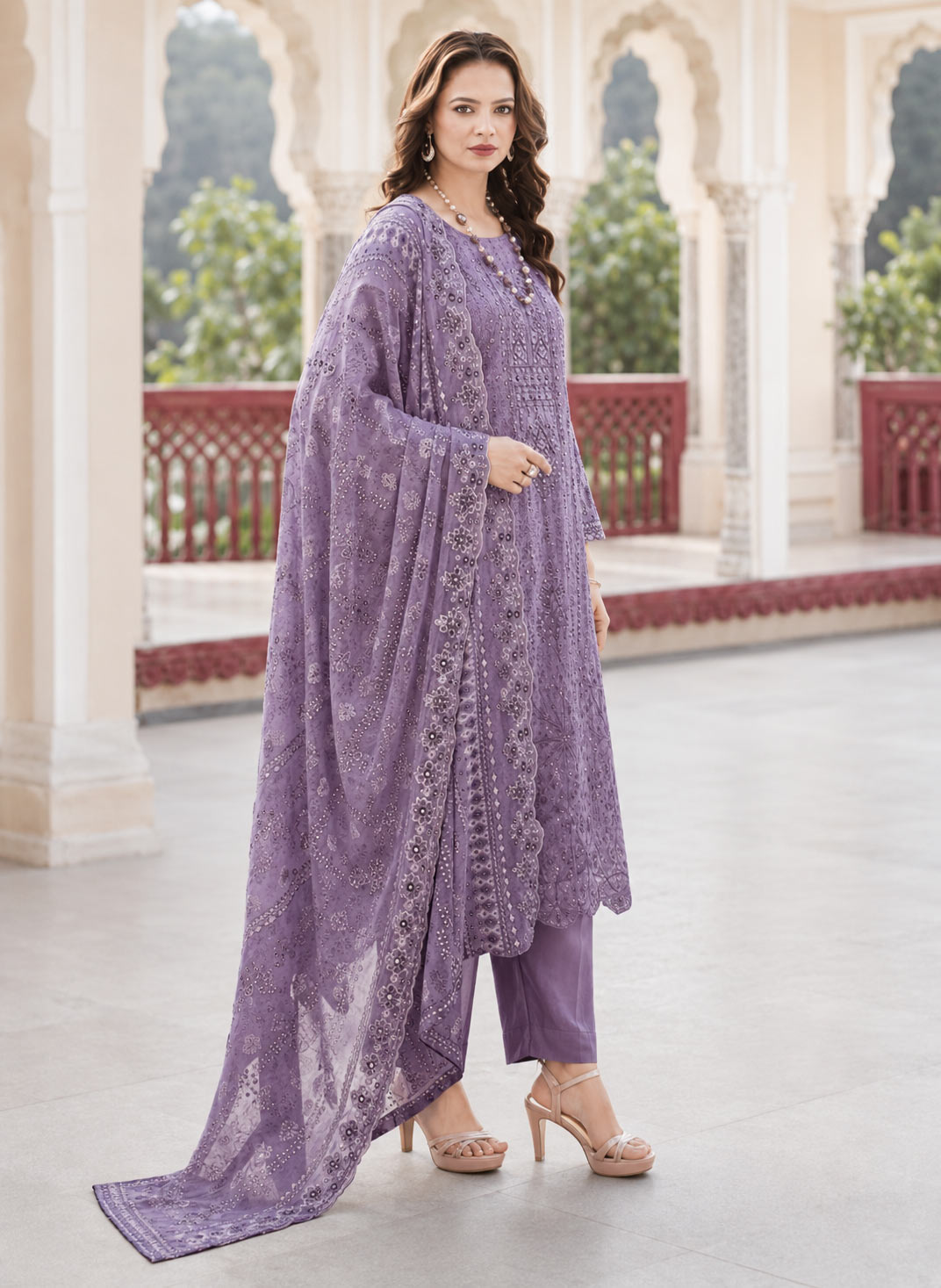 Mehrunisa 3-Piece Unstitched Suit