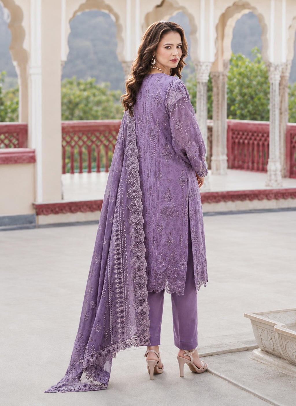 Mehrunisa 3-Piece Unstitched Suit