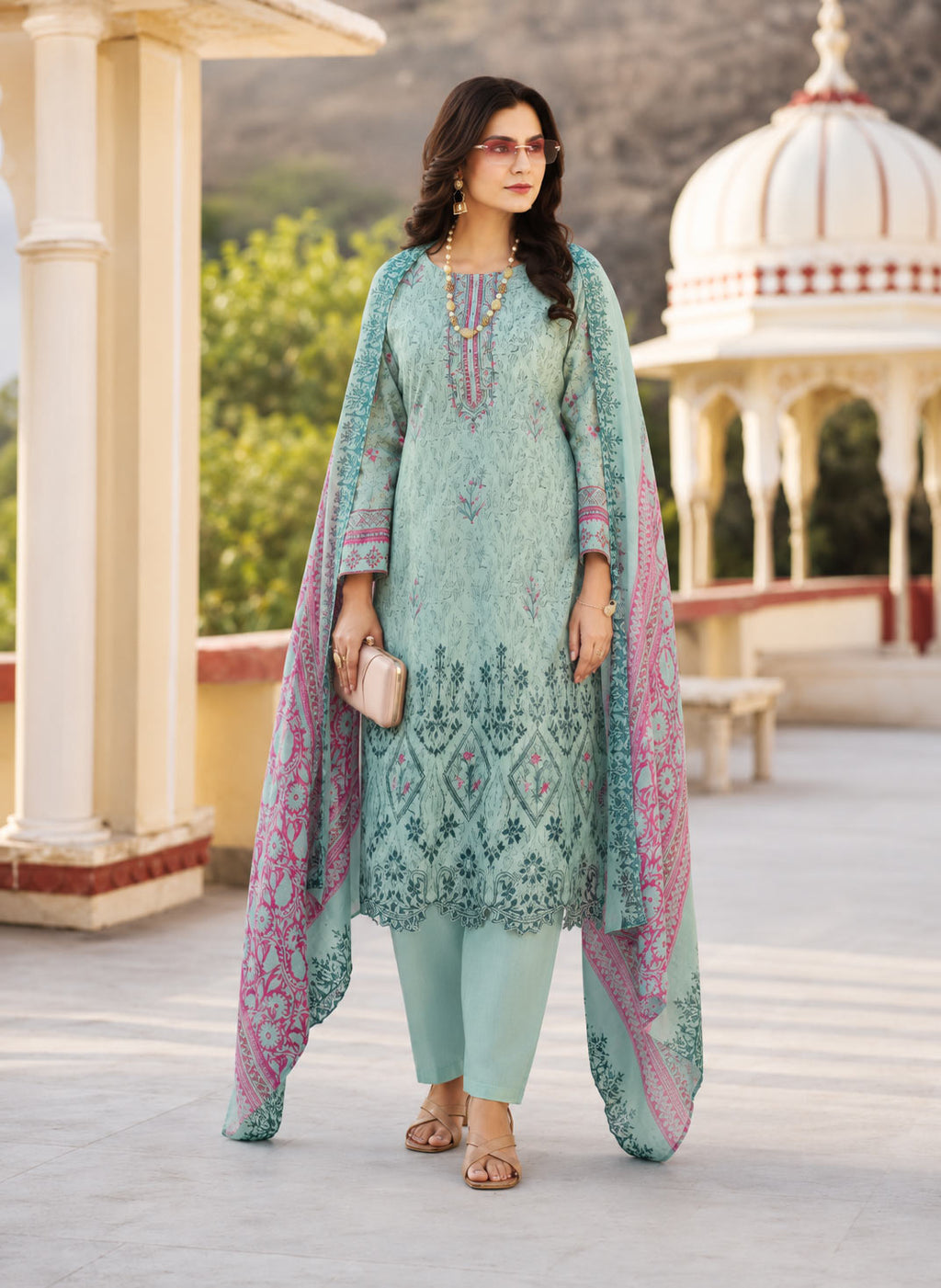 Mahnoor 3-Piece Unstitched Suit