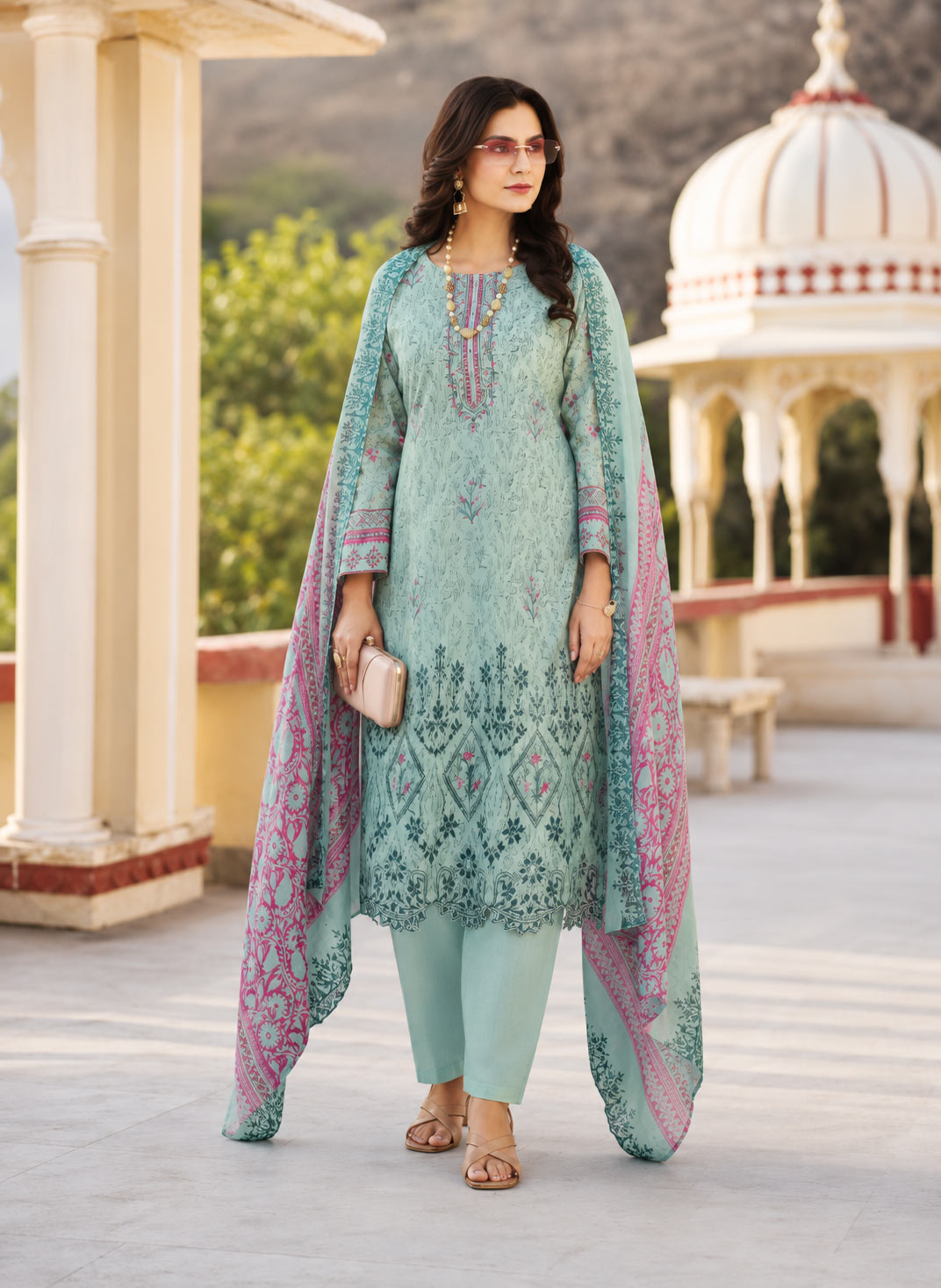 Mahnoor 3-Piece Unstitched Suit