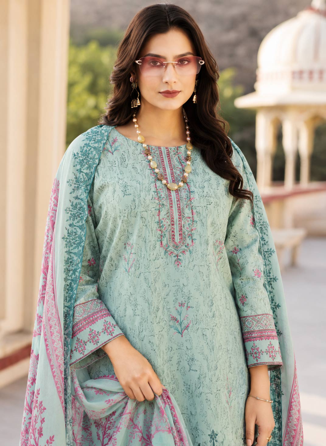 Mahnoor 3-Piece Unstitched Suit