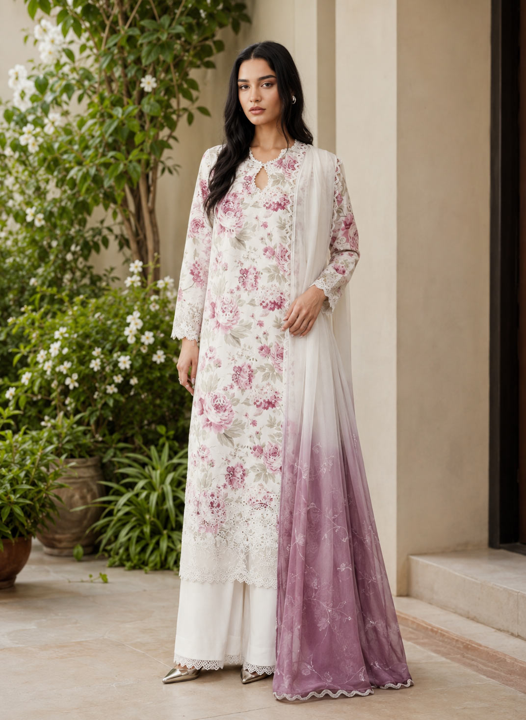Areeha 3-Piece Unstitched Suit