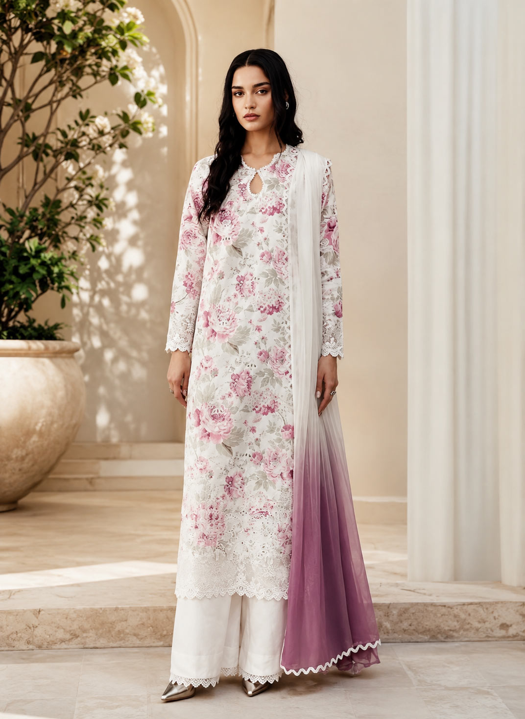 Areeha 3-Piece Unstitched Suit