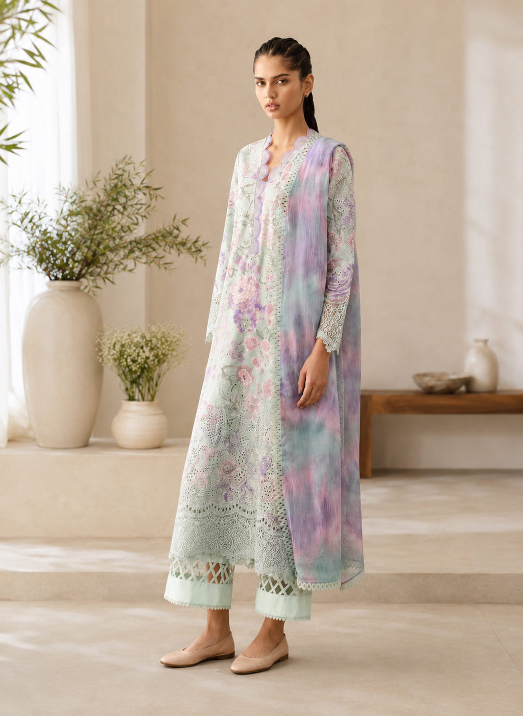 Sabiya 3 Piece Unstitched Suit